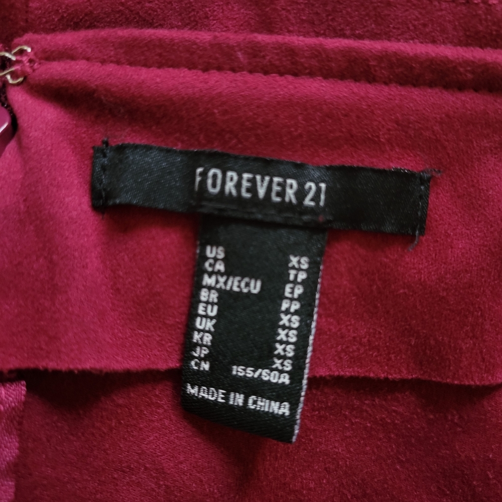 Forever 21 Red Mini Skirt Size XS - Picture 2 of 3